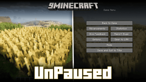 UnPaused Mod (1.20.1) – Enable Background Activity In Paused Game Thumbnail