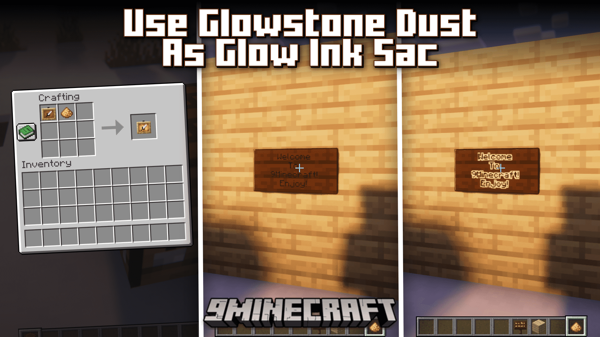 Use Glowstone Dust as Glow Ink Sacs Mod (1.19.4, 1.18.2) 1
