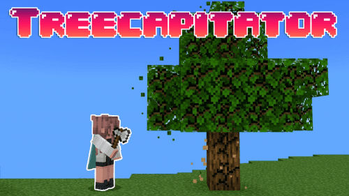 Treecapitator For Any Axe Addon (1.20) – MCPE/Bedrock Script Thumbnail