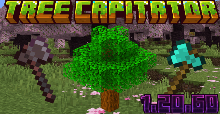 True Tree Capitator Addon (1.20) - MCPE/Bedrock Mod 1