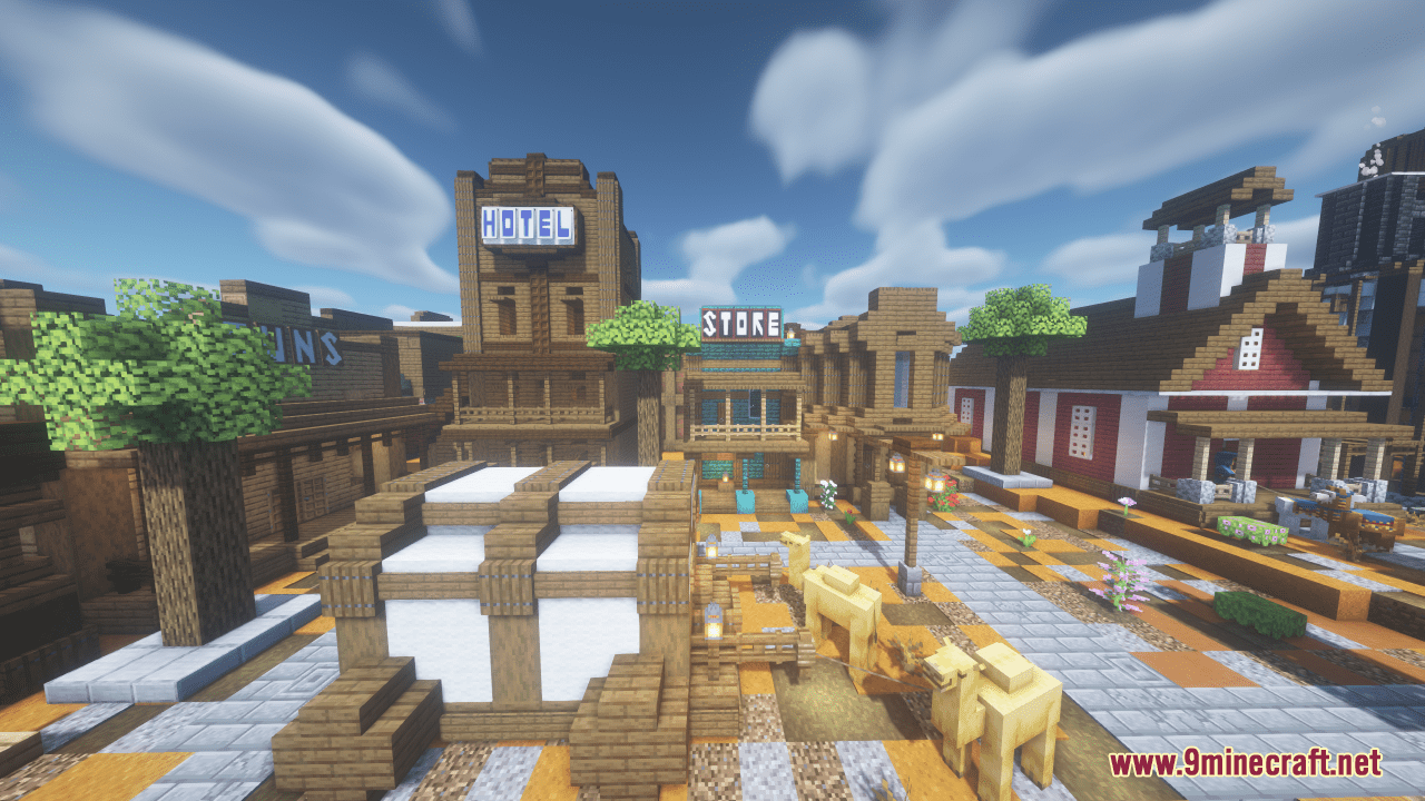 Wild West Town Map (1.21.1, 1.20.1) - Desert Dust and Saloon Dreams 2