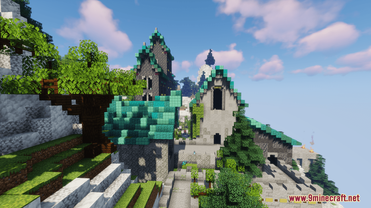 Castle On a Mountain Map (1.21.1, 1.20.1) - A Majestic Fortress 3