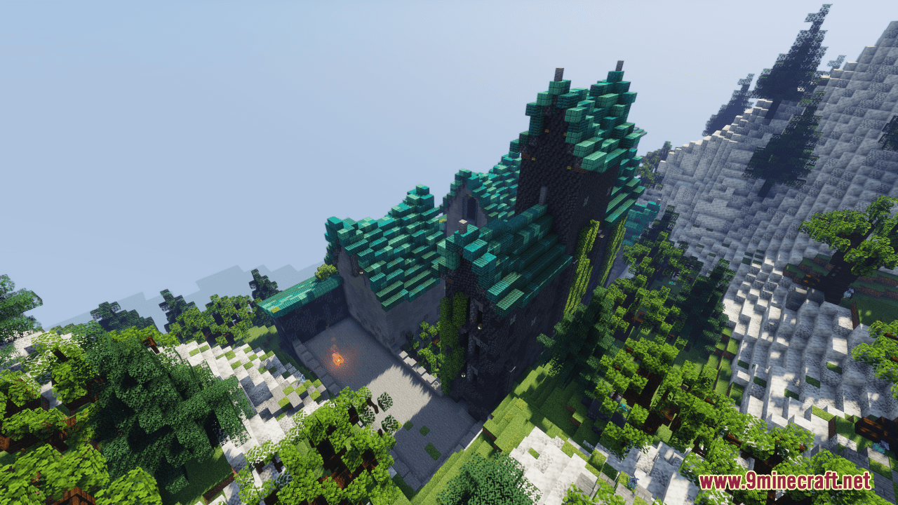 Castle On a Mountain Map (1.21.1, 1.20.1) - A Majestic Fortress 4