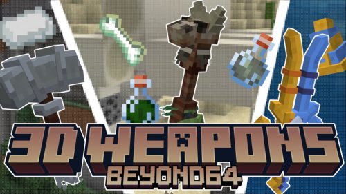 Beyonds 3D Weapons Addon (1.20) – MCPE/Bedrock Mod Thumbnail