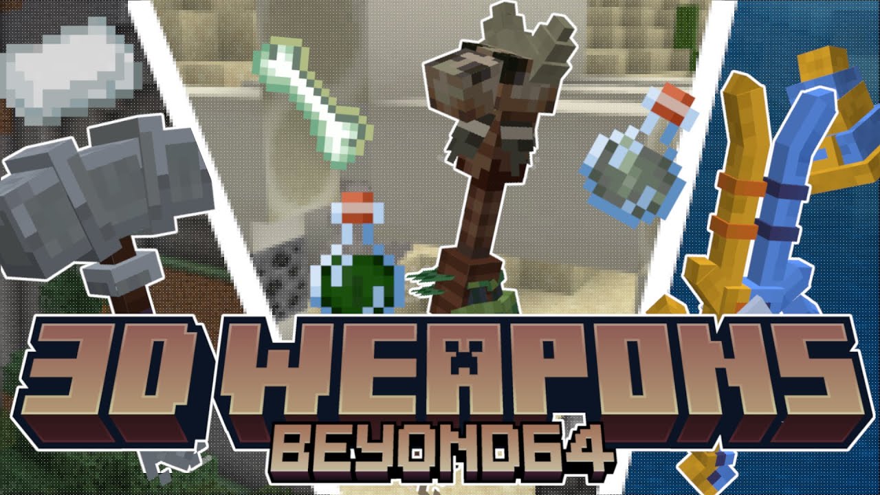 Beyonds 3D Weapons Addon (1.20) - MCPE/Bedrock Mod 1