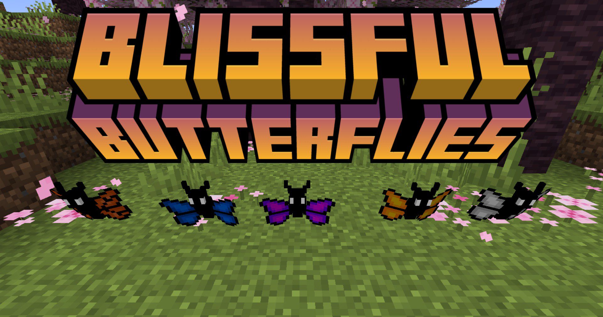 Blissful Butterflies Mod (1.20.4, 1.20.1) - Colorful Butterflies 1