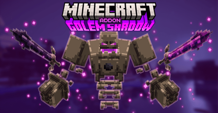 Boss Shadow Golem Addon (1.20) - MCPE/Bedrock Mod 1