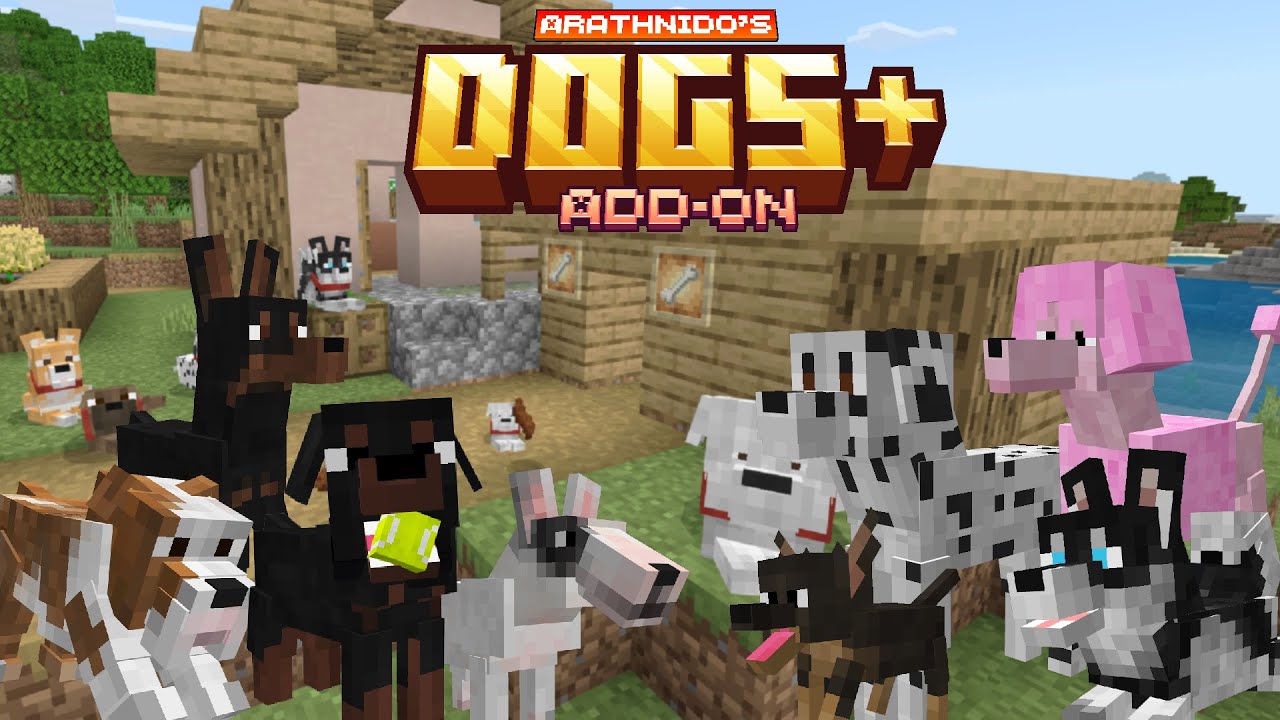 Dogs+ Addon (1.20) - MCPE/Bedrock Mod 1