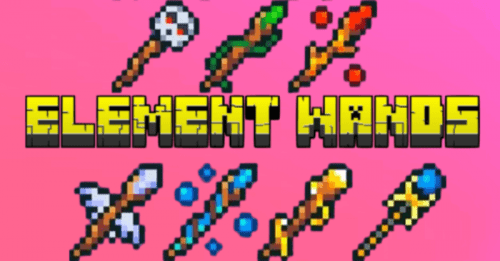 Elemental Wands Addon (1.20) – MCPE/Bedrock Mod Thumbnail