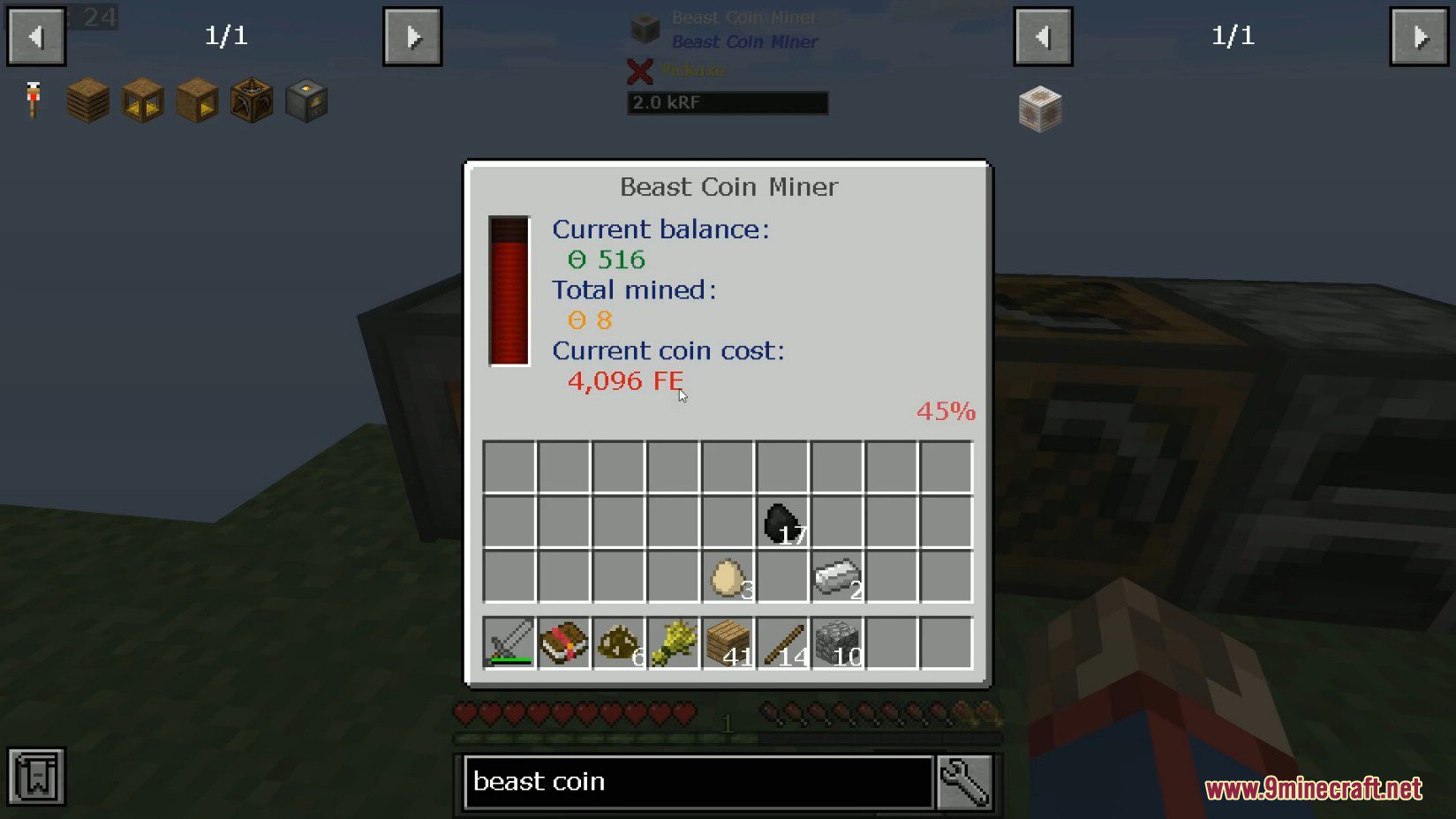 FTB Beast Coin Miner Mod (1.12.2) - Keep Mining Without Power 7