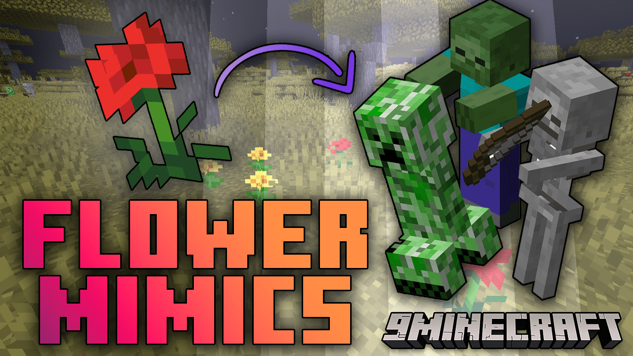 Flower Mimics Mod (1.20.4, 1.19.2) - From Blossoms To Beasts 1