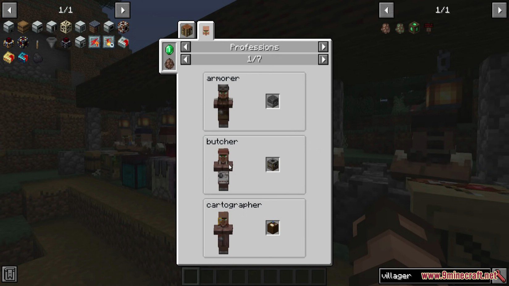 JEI Professions Mod (1.16.5, 1.15.2) - Viewing Villager Profession Job Sites 3