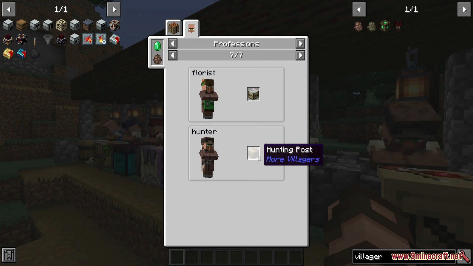 JEI Professions Mod (1.16.5, 1.15.2) - Viewing Villager Profession Job Sites 4