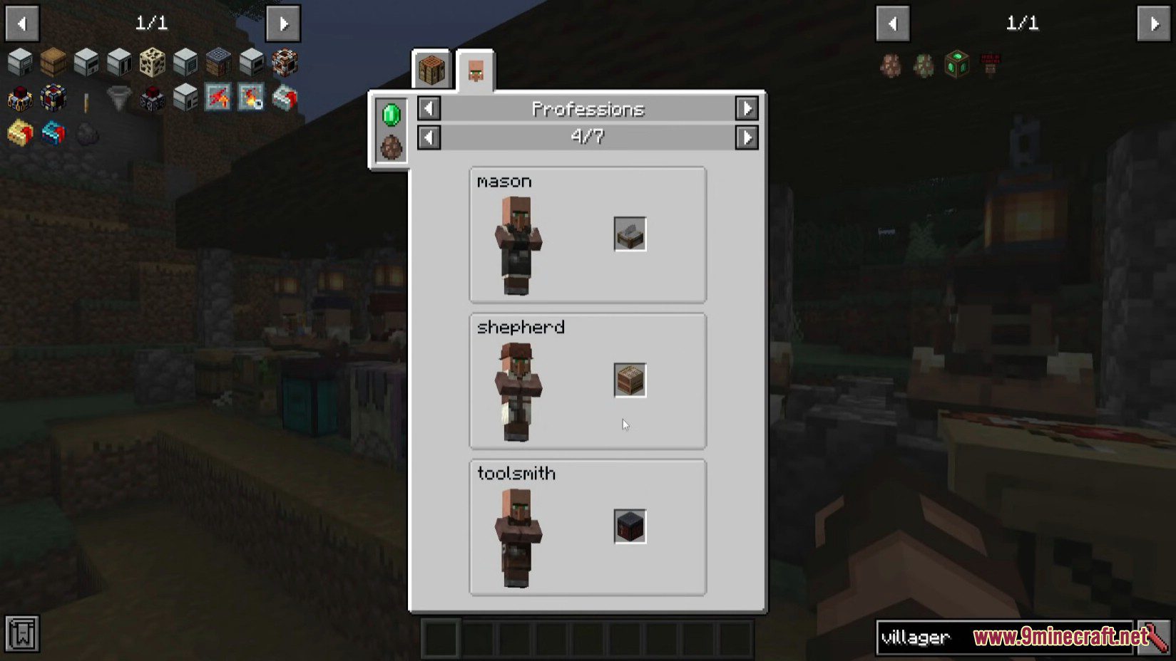 JEI Professions Mod (1.16.5, 1.15.2) - Viewing Villager Profession Job Sites 6