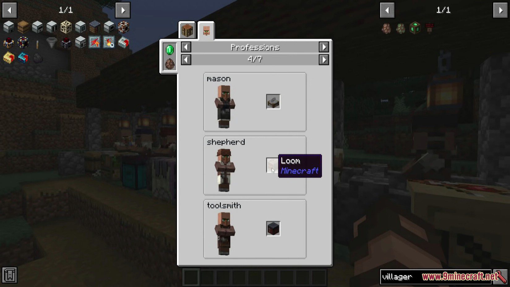 JEI Professions Mod (1.16.5, 1.15.2) - Viewing Villager Profession Job Sites 8