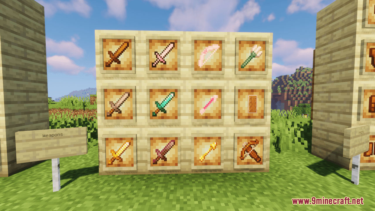 Kawaii World Weapons Resource Pack (1.20.4, 1.19.4) - Texture Pack 2