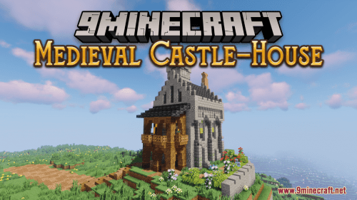 Medieval Castle-House Map (1.21.1, 1.20.1) –  Cliffside Cozy Shelter Thumbnail