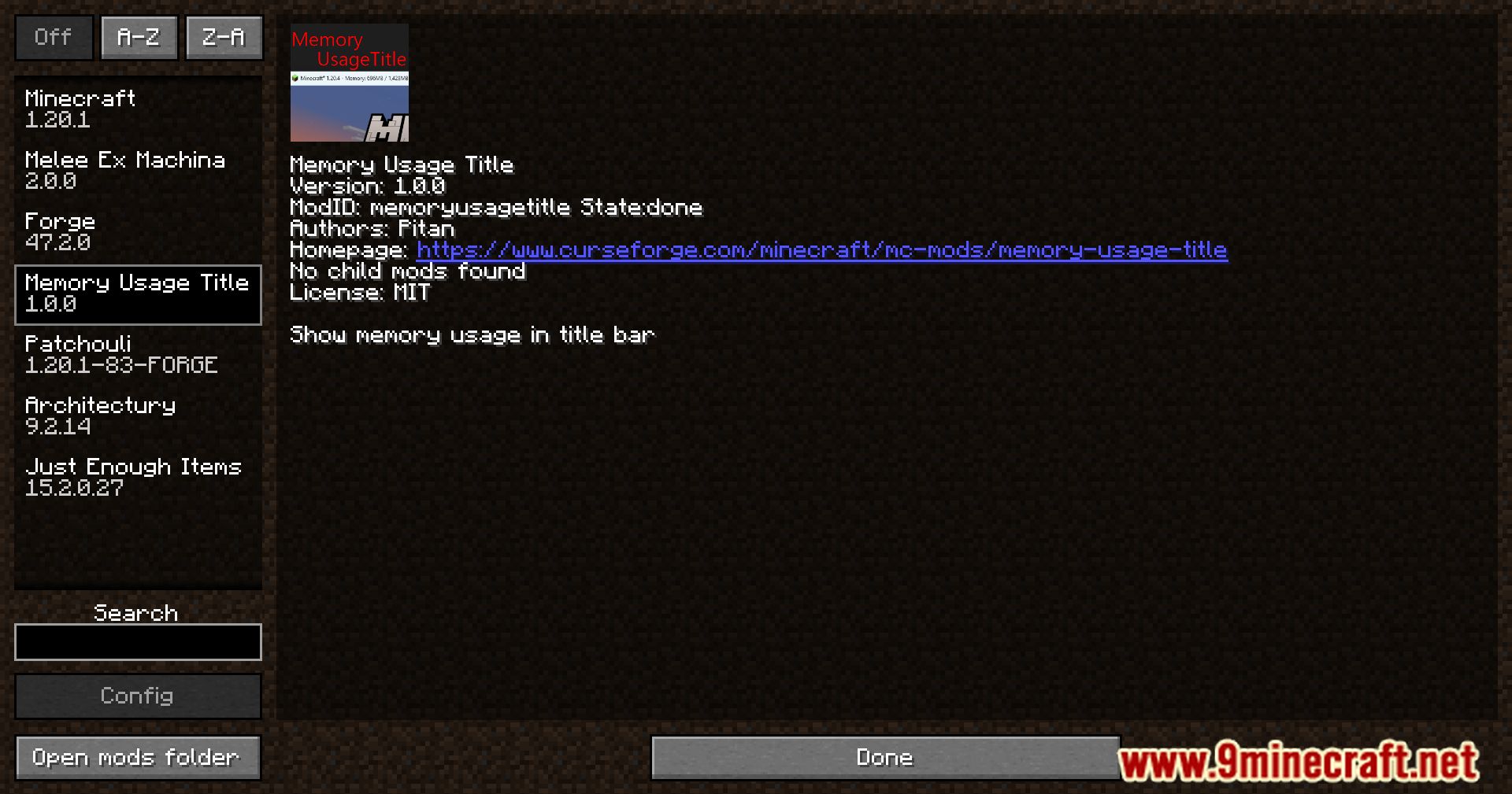 Memory Usage Title Mod (1.20.4, 1.19.4) - Resource Watch, Tracking Memory Usage With Ease 2