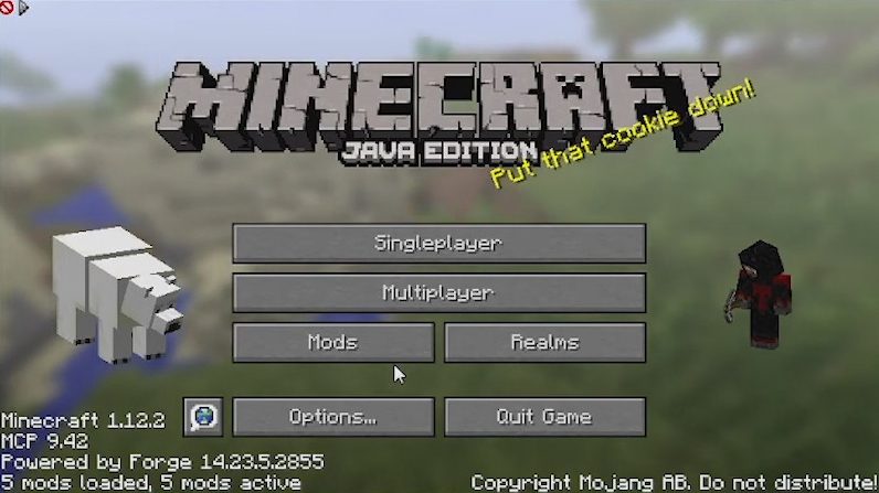 Menu Mobs Mod (1.12.2) - Random Mob on The In-Game Menus 3