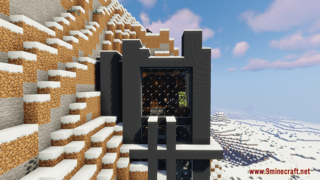 Modern Snow House Map (1.20.4, 1.19.4) - Sleek Snowy Retrea 9