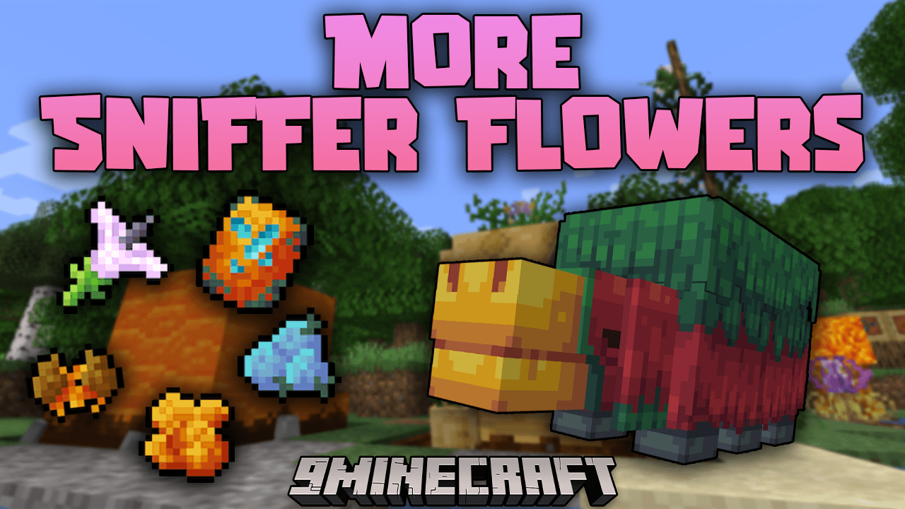 More Sniffer Flowers Mod (1.20.4, 1.20.1) - Discover Floral Wonders 1