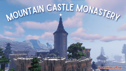 Mountain Castle Monastery Map (1.21.1, 1.20.1) – Snowy Build With Fountain Thumbnail