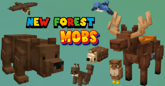 New Forest Mobs Addon (1.20) - MCPE/Bedrock Mod 1