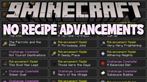 No Recipe Advancements Mod (1.18.2, 1.16.5) – Reduce Lag for Modpacks Thumbnail