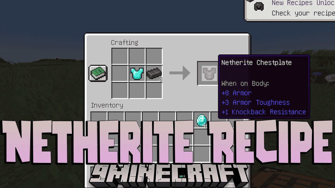 Original Netherite Armor Recipe Data Pack (1.20.4, 1.19.4) - Reclaim The Simplicity Of The Armor Recipes! 1