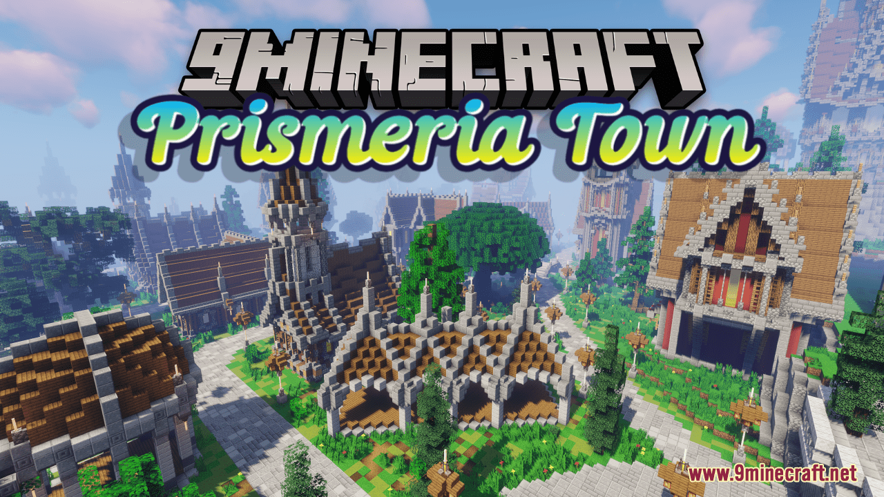 Prismeria Town Map (1.20.4, 1.19.4) - A Sprawling Medieval Kingdom 1