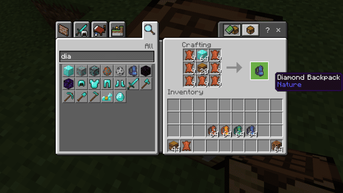 Simple Backpacks Addon (1.20) - MCPE/Bedrock Mod 4