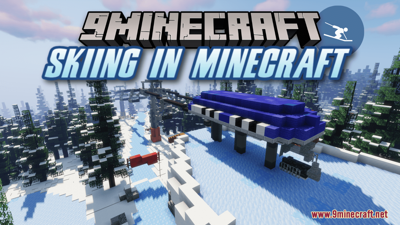 Skiing in Minecraft Map (1.20.4, 1.19.4) - Mount Ignis 1