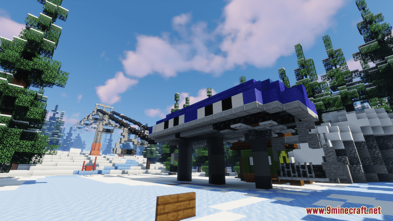 Skiing in Minecraft Map (1.20.4, 1.19.4) - Mount Ignis 3