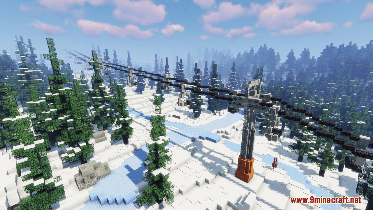 Skiing in Minecraft Map (1.20.4, 1.19.4) - Mount Ignis 4