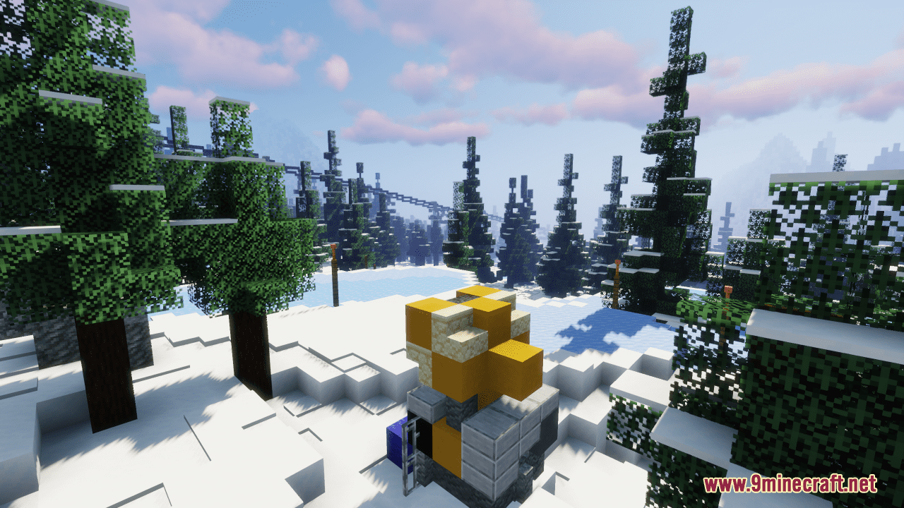 Skiing in Minecraft Map (1.20.4, 1.19.4) - Mount Ignis 6