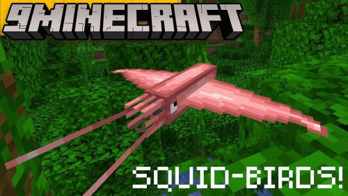 Squid-Birds Mod (1.18.2, 1.16.5) – Flying Squid Mobs Thumbnail