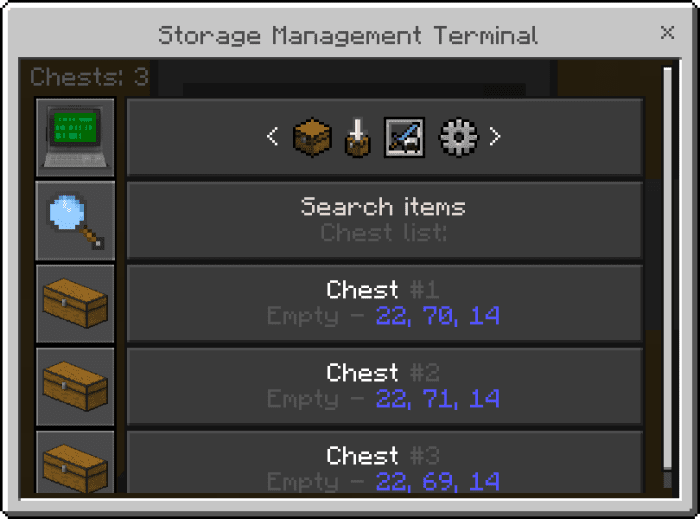 Storage Management Terminal Addon (1.21, 1.20) - MCPE/Bedrock Mod 3