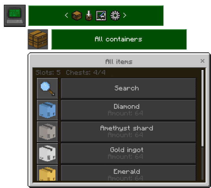 Storage Management Terminal Addon (1.21, 1.20) - MCPE/Bedrock Mod 9