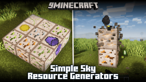 Simple Sky Resource Generators Mod (1.20.1) – New Block & Item Generators Thumbnail