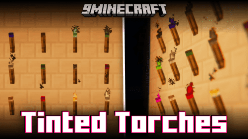 Tinted Torches Mod (1.21.1, 1.20.1) – 22 Colored Torch Variants Thumbnail