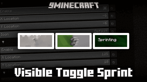 Visible Toggle Sprint Mod (1.20.4, 1.19.4) – Visual Cues To Determine Sprint/Sneak Status Thumbnail