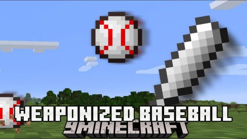 Weaponized Baseball Mod (1.19.2, 1.18.2) – Baseball and Bouncy Throwables Thumbnail