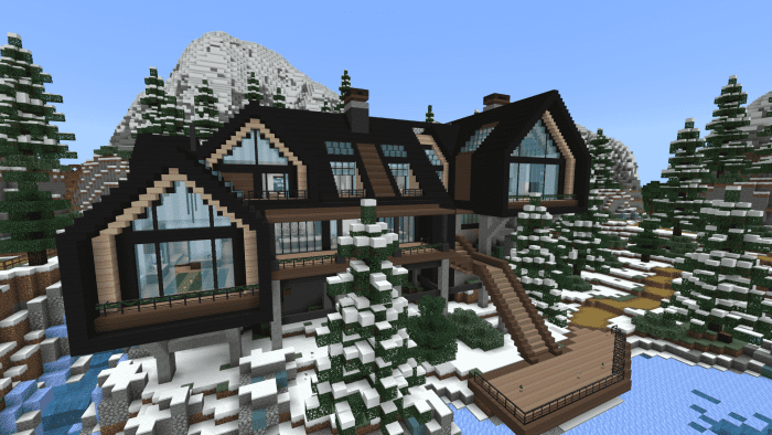 Winter Mansion Map (1.20) - MCPE/Bedrock 2