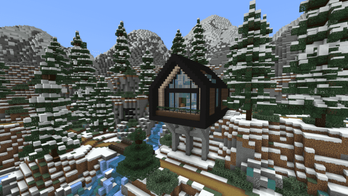 Winter Mansion Map (1.20) - MCPE/Bedrock 5