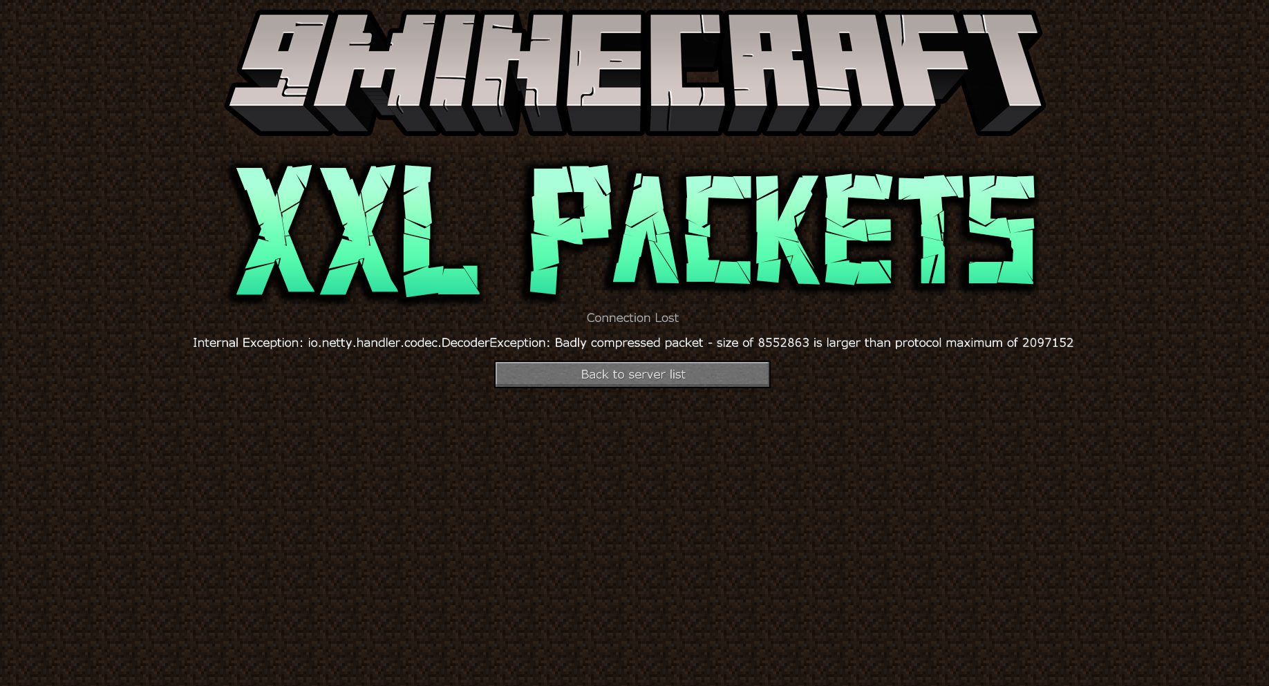 XXL Packets Mod (1.20.4, 1.19.4) - Raising The Packet Size Limit 1