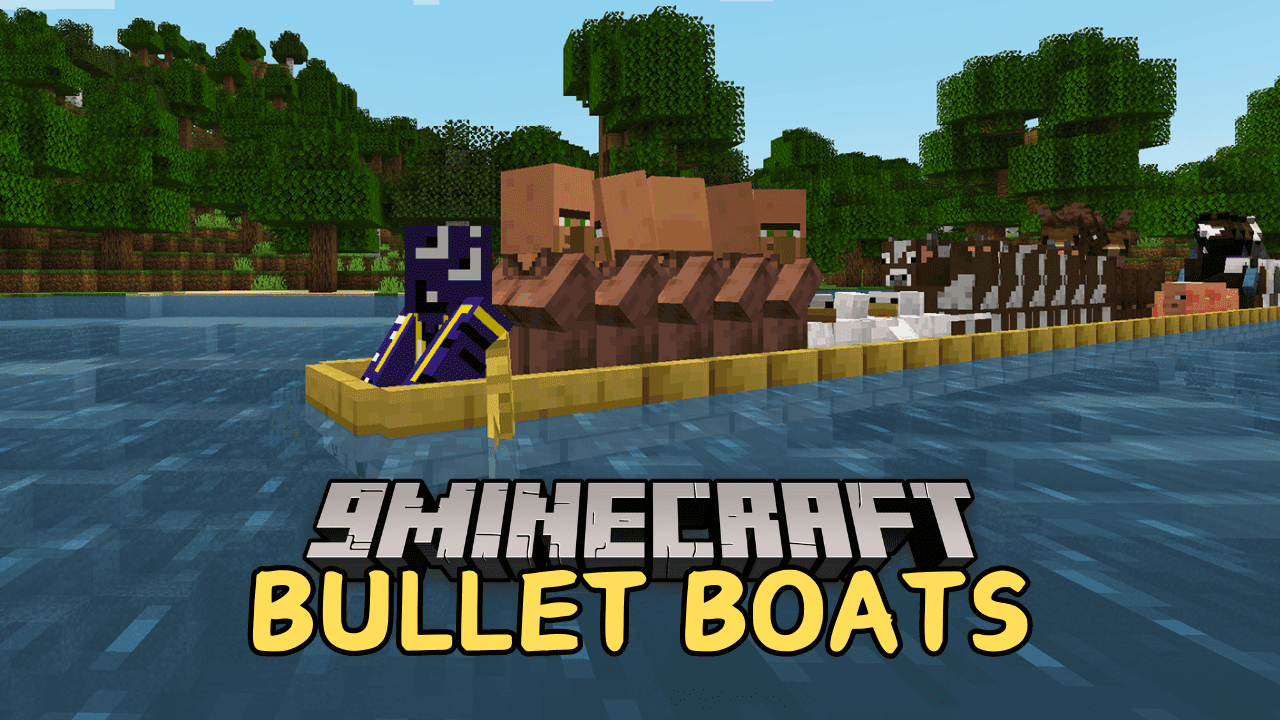 Bullets Boats Mod (1.20.1, 1.19.2) - Larger and Longer Boats 1