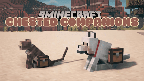 Chested Companions Mod (1.20.4, 1.19.2) – Equip Tamed Cats and Dogs with Chests Thumbnail