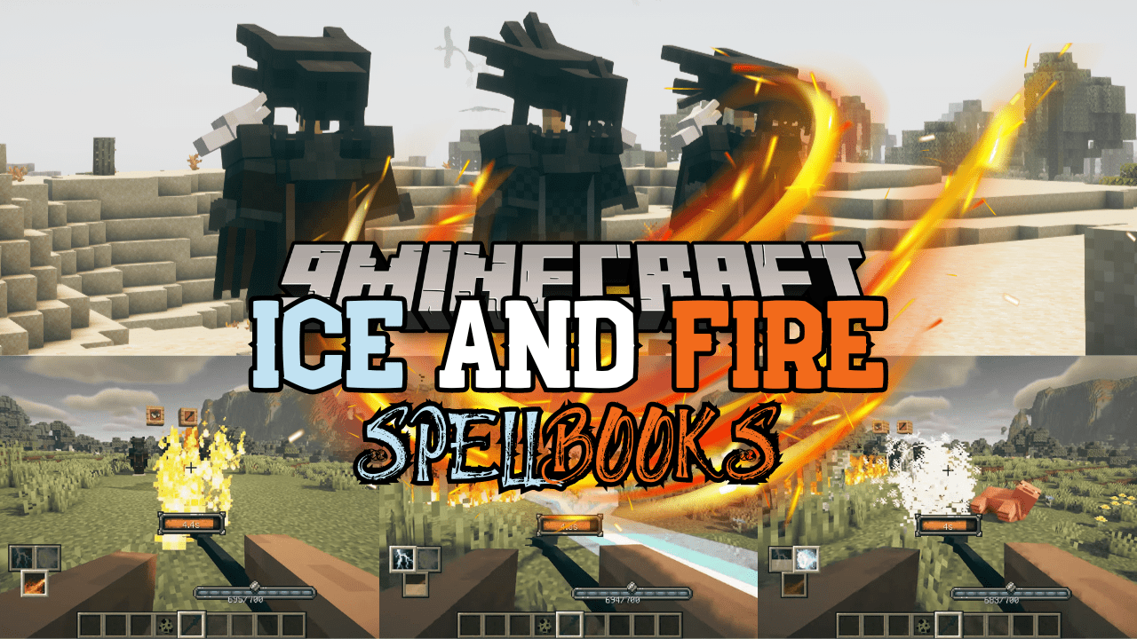 Ice and Fire: Spellbooks Mod (1.20.1, 1.19.2) - Mage Armor Sets and Legendary Spellbooks 1