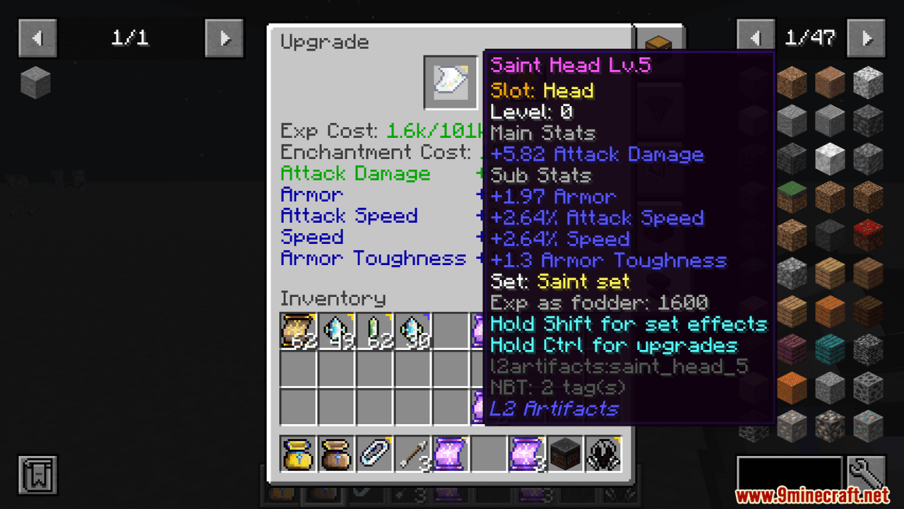 L2 Artifacts Mod (1.20.1, 1.19.2) - Variety of Artifacts Offering Stat Boosts 11