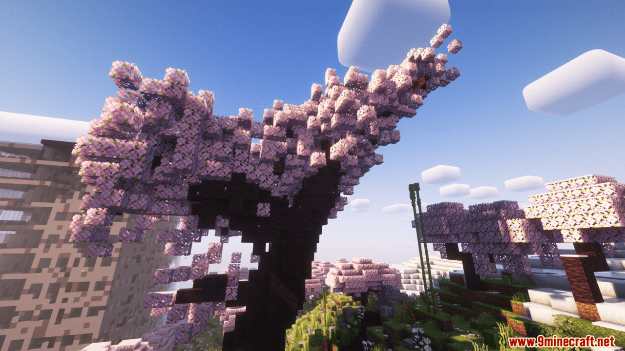 Nebulus Cherryblossom Tree Mod (1.20.4, 1.19.4) - Towering Cherry Blossom Tree 2